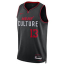 Maglia NBA Bam Adebayo - Miami Heat - 23/24 - Nero - Edizione Città