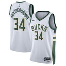 Maglia NBA Giannis Antetokounmpo - Milwaukee Bucks - 2023 - Edizione Associazione - Bianco