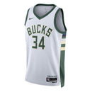 Maglia NBA Giannis Antetokounmpo - Milwaukee Bucks - 2023 - Edizione Associazione - Bianco