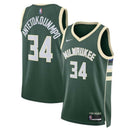 Maglia NBA Giannis Antetokounmpo - Milwaukee Bucks - 2023 - Edizione Icona - Hunter Green