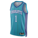 Maglia NBA LaMelo Ball - Charlotte Hornets - Jordan Brand 23/24 - Edizione Classica - Blu Petrolio