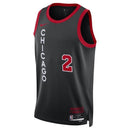 Maglia NBA Lonzo Ball - Chicago Bulls - 23/24 - Nero - Edizione Città