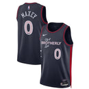 Maglia NBA Tyrese Maxey - Philadelphia 76ers - 23/24 - Blu Marino - Edizione Città