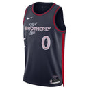Maglia NBA Tyrese Maxey - Philadelphia 76ers - 23/24 - Blu Marino - Edizione Città